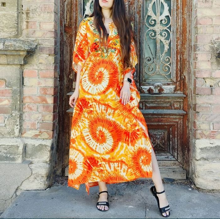 Яскрава сукня платье платья накидка вишивка пляж для вагітних