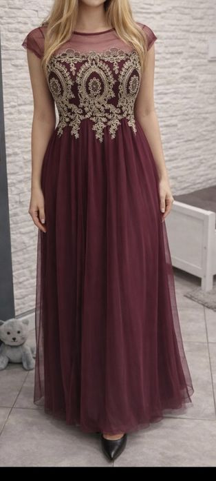 Sukienka bordowa Italia S/M