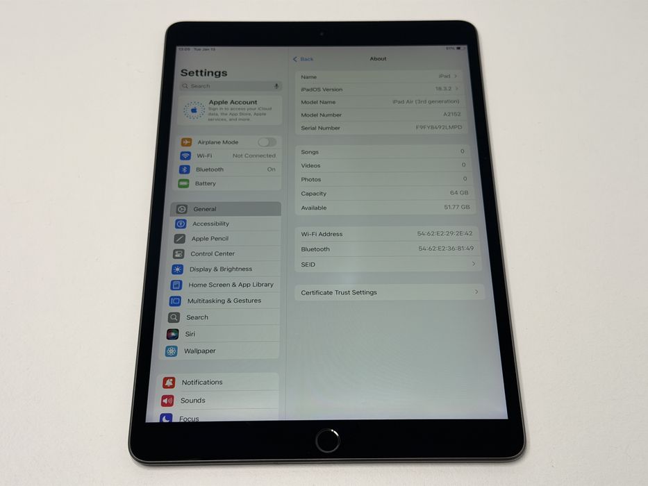 iPad Air 3 (A2152) - 64GB - faktura VAT 23%