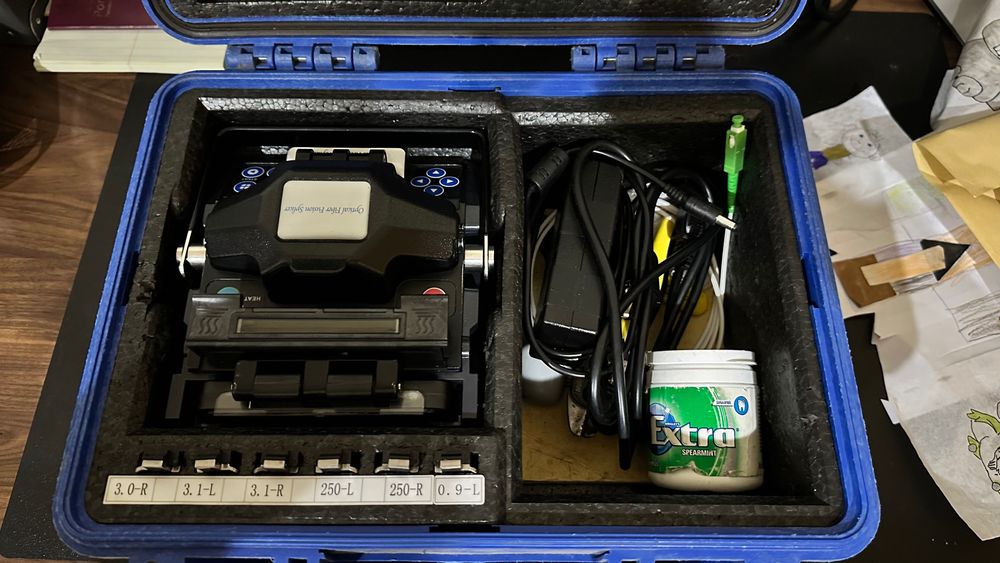 Máquina fusão fibra óptica