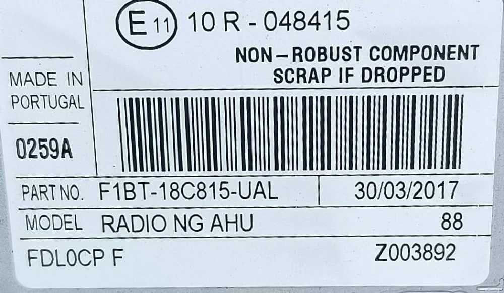 Rádio / Auto Rádio F1BT-18C815-UAL - FORD FOCUS III