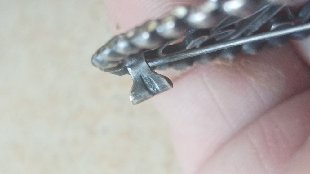серебрянная брошь СССР.875.