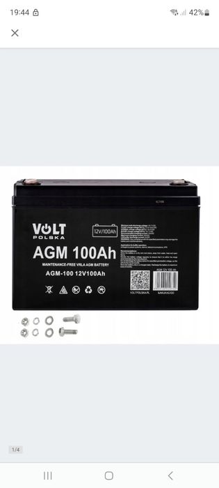 Akumulator AGM 100Aha