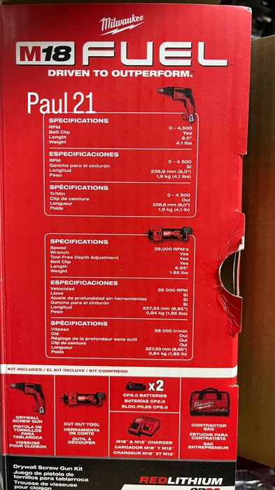 Milwaukee Gesso Cartonado