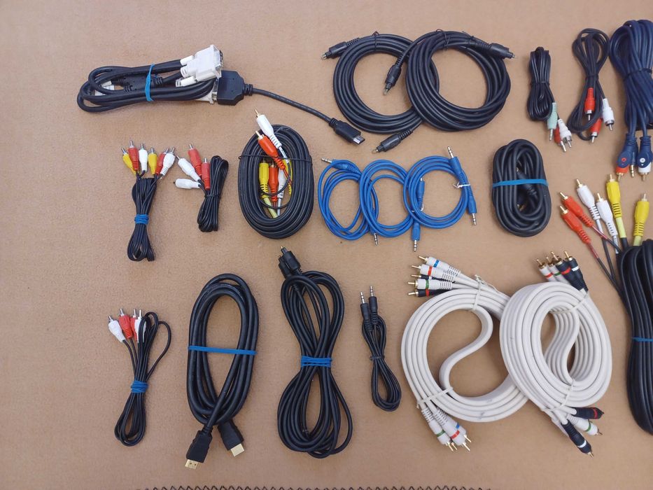 Кабелі Провода RCA HDMI DVI VGA MINI JACK 3.5 Оптичні аудіо ( -НОВІ- )