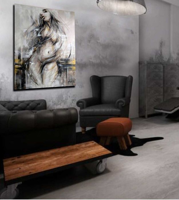 Esencja kobiecej figury  100x80 akryl na płótnie