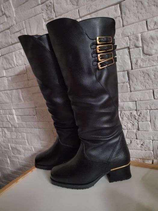 Kozaki skórzane r.37