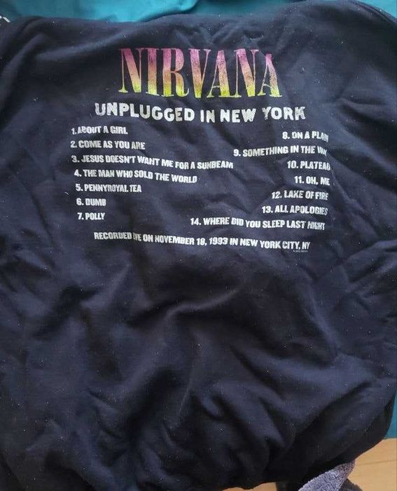 hoodie Nirvana Unplugged in New York bluza z kapturem M