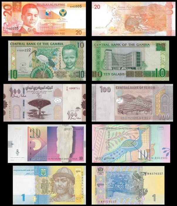 Mega Lote de 50 Notas Mundiais Diferentes - 100% Novas UNC (L10)