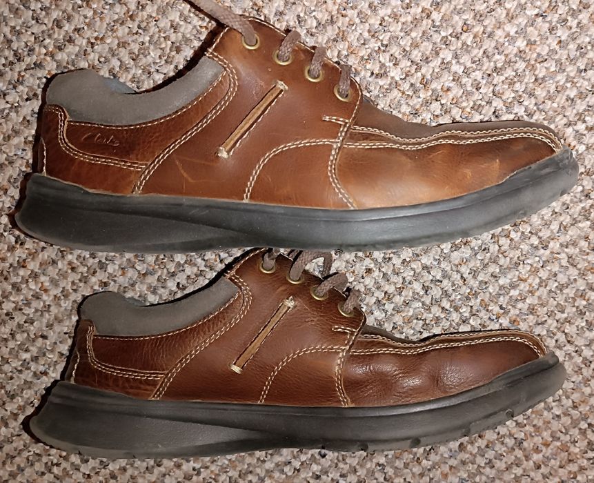 skórzane adidasy Clarks brąz UK9 r.43