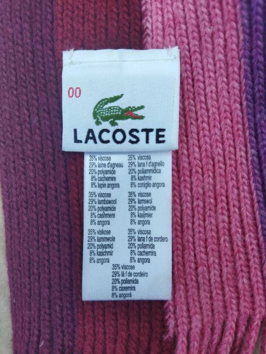 Шарф Lacoste шерсть кашемир ангора шарфик шерстяной