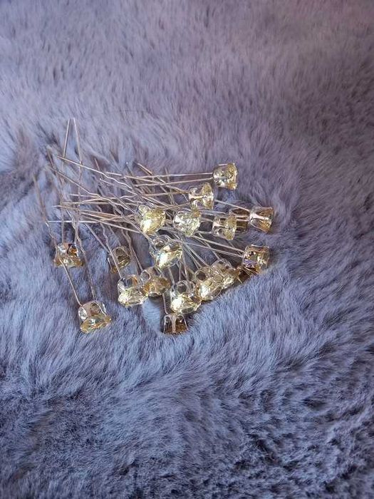 szpilki do włosów z cyrkoniami