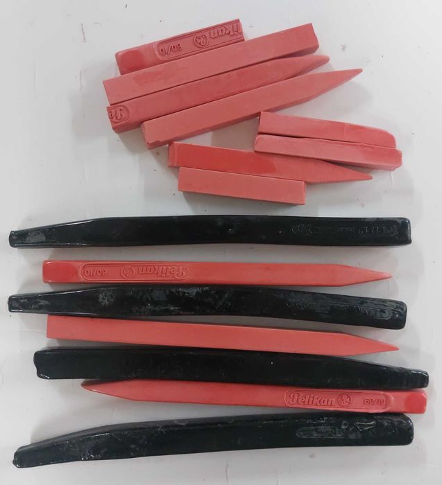 Lacre vermelho e preto barras novas