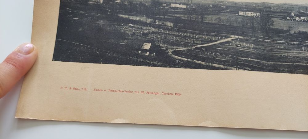 Pocztówka panoramiczna Cieszyn Tesin Teschen 1900 panorama