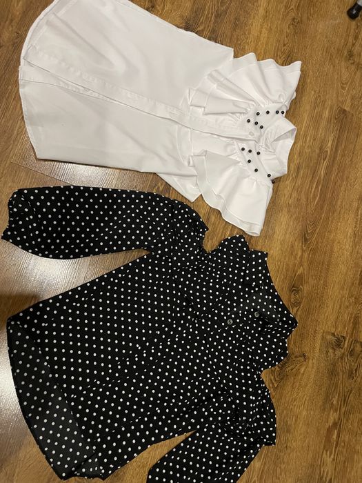 Блуза чорна в горох