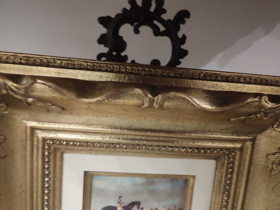 Quadro moldura em folha de ouro preparado para moldura - Luxo