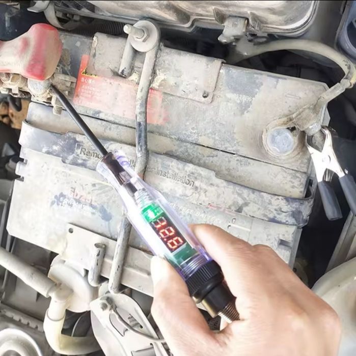 Tester miernik napięcia obwodu elektrycznego test akumulatora DC 6-24V