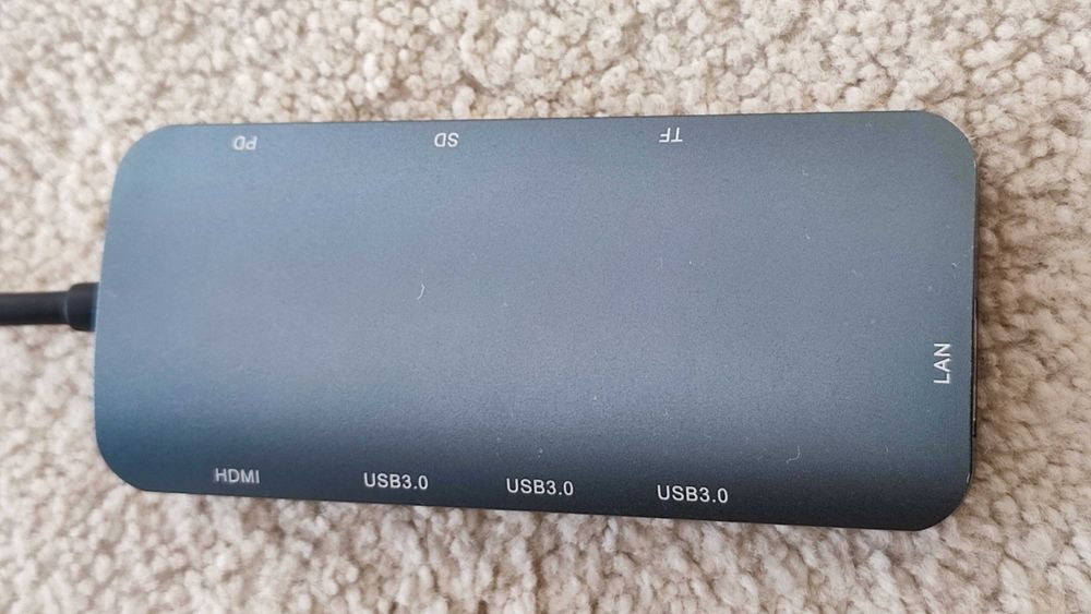 Adapter HUB USB C 8w1 4K HDMI PD 100 W USB 3.0 5 Gb/s