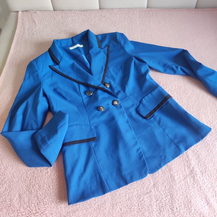 Marynarka żakiet chabrowa L