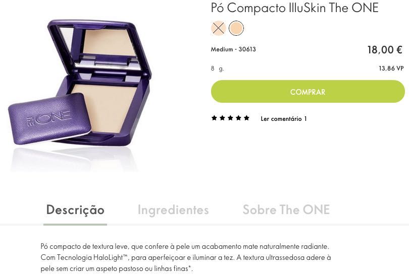 Pó Compacto The One (Vários Tons) - Super Preço