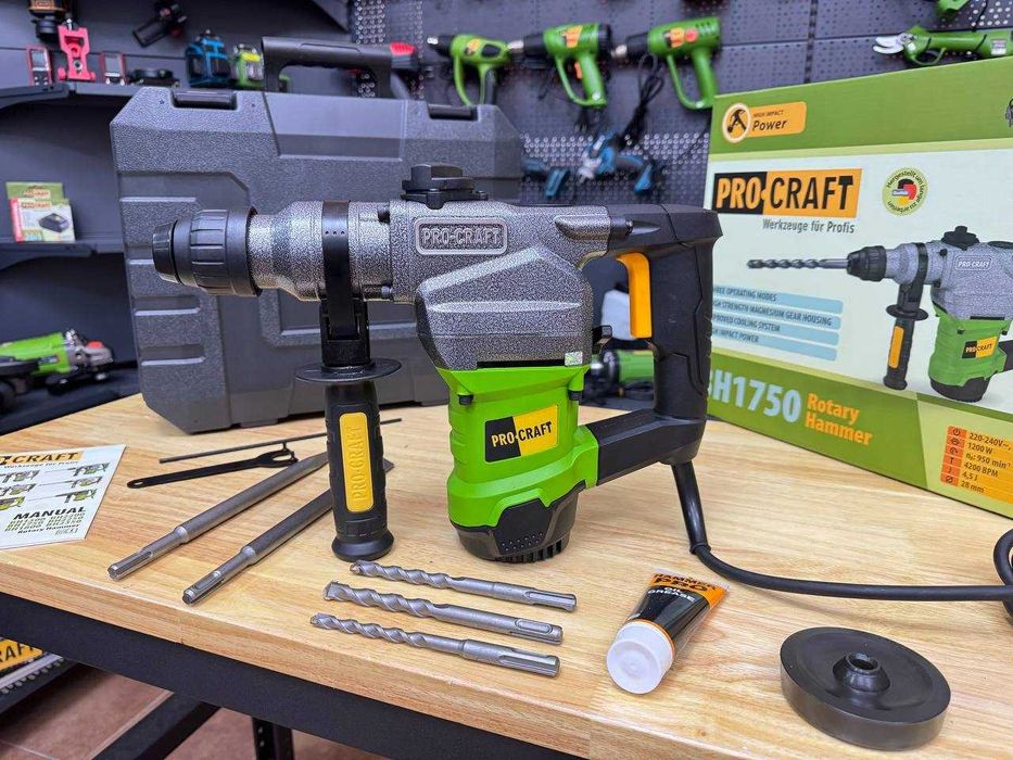 Легкий Перфоратор Прокрафт, 4.5 Дж большая мощность + Гарантия + кейс