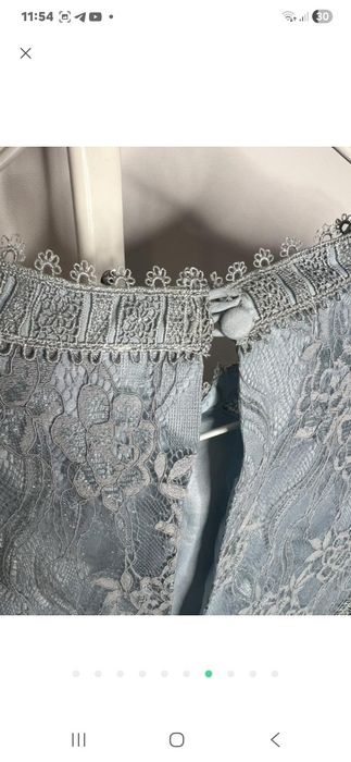 Мереживна блакитна сукня XL 18р.