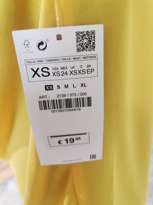Bluzka r. XS nowa z metką Zara