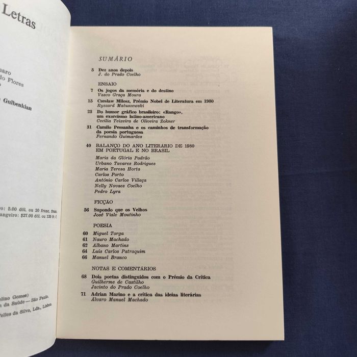 Revista Colóquio Letras 60 - 1981
