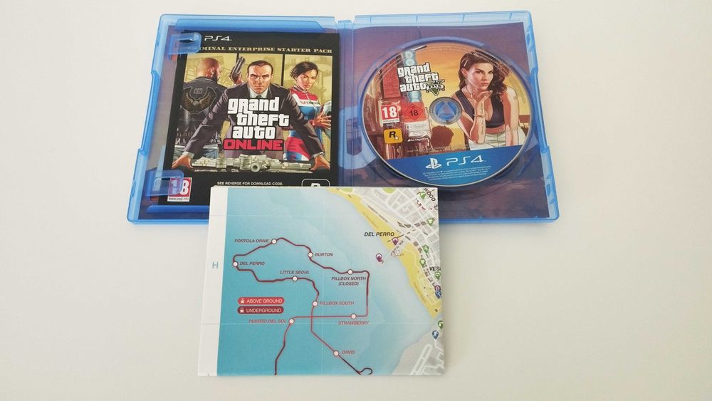 PS4 - GTA 5 - Premium Edition - Completo com Mapa