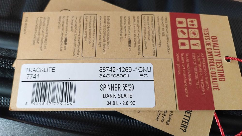 Walizka kabinowa American Tourister Tracklite 55/20 Dark Slate. Nowa.