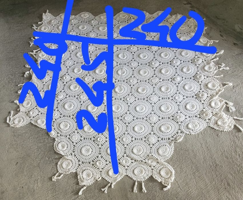 Colcha de croché branca