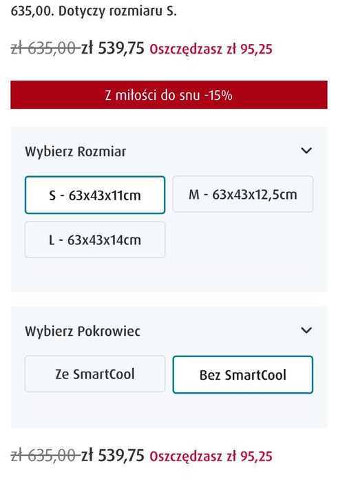 Poduszka Tempur symphony s