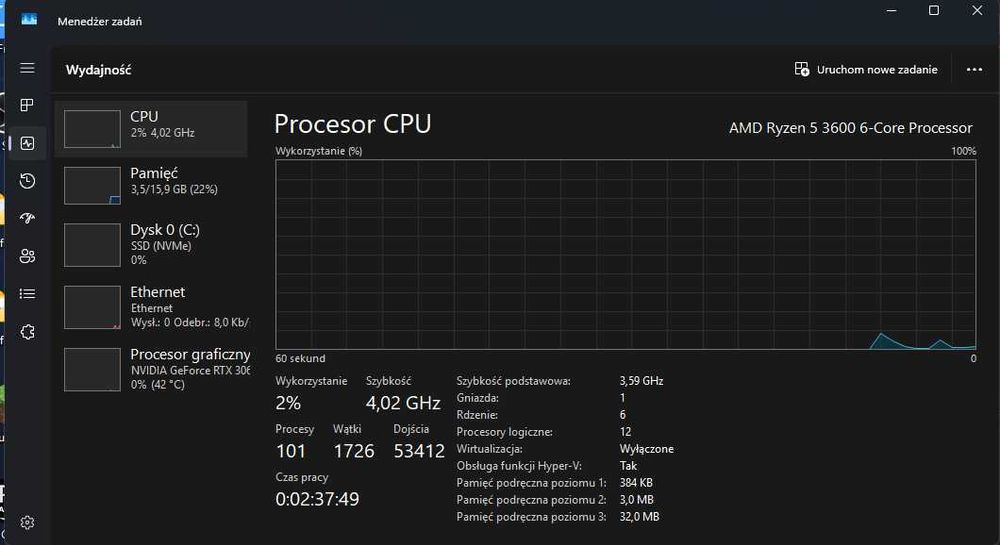 Komputer Gaming Ryzen 5 3600 RTX 3060 Ti 16GB NVMe RGB | B450 AORUS