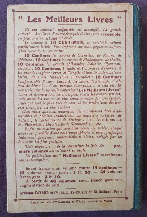 Livro antigo Don Quichotte (Quixote) - Miguel de Cervantes - Francês