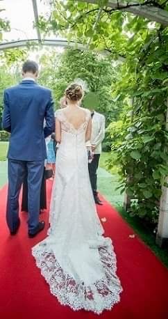 Suknia ślubna rybka wzór Allure Bridals 9000 rozm. 34