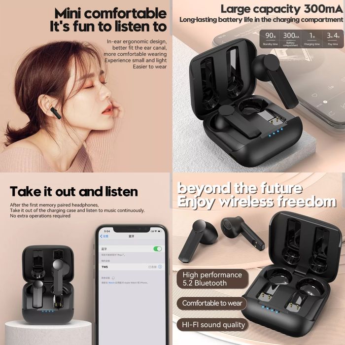 Auriculares bluetooth novos. Colunas de som Bluetooth