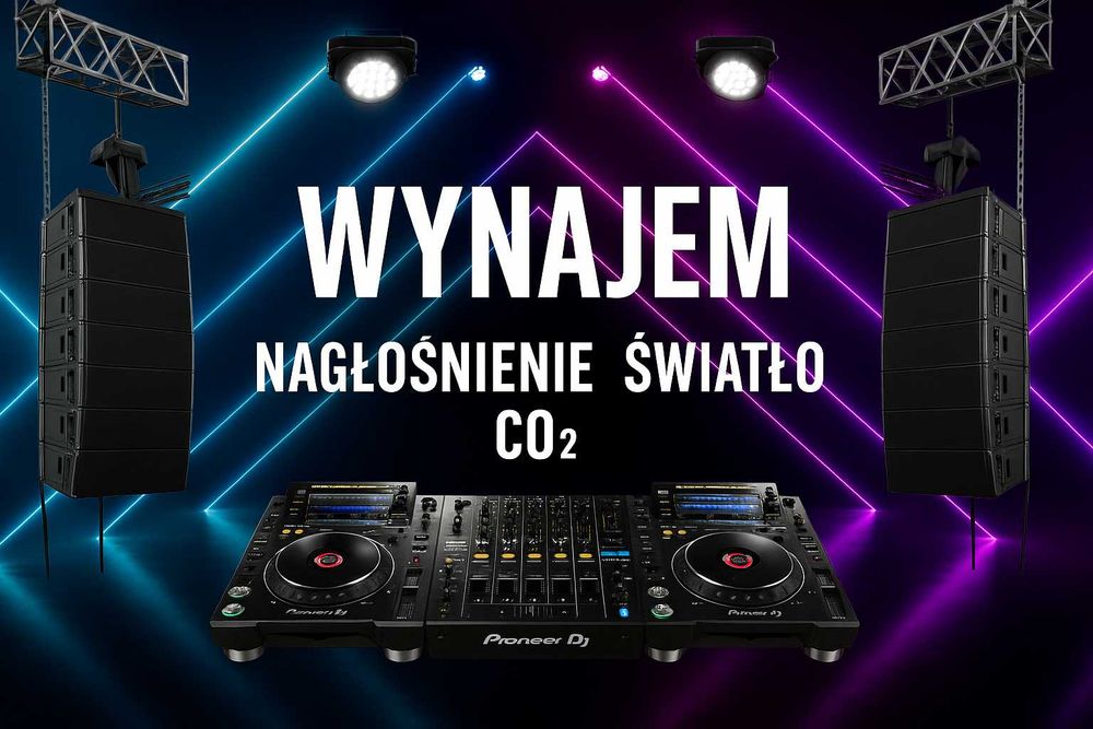 Wynajem nagłośnienia głośników, sprzętu muzycznego, dj głośnik 18tka