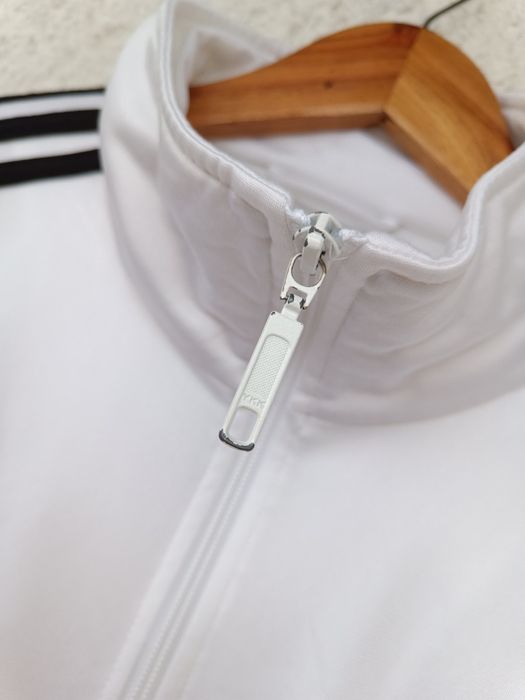 Кофта спортивна Adidas L Адідас біла під vintage  олімпійка мастерка