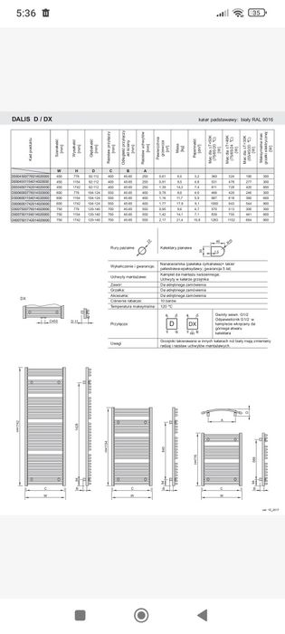 Grzejnik Enix Dalis 450x1154