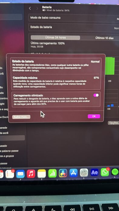 Macbook M2 2022 8GB 512SSD Com caixa e carregador