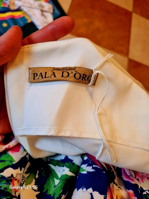 Nowa włoska sukienka Pala D'Oro S kontrafałda