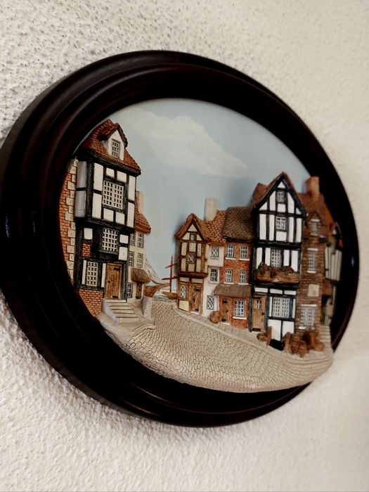 Quadros, placas ovais para parede feitas à mão em resina e em 3D