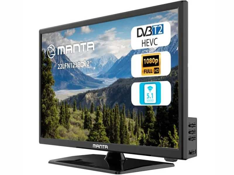 Telewizor 22 cale DVB-T2/HEVC FHD 12V Manta 22LFN123D do ZK Kamper