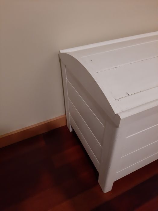 Bau de madeira Branco