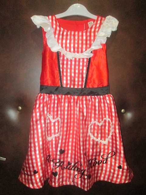 strój przebranie Czerwonego Kapturka na 110 - 116 cm