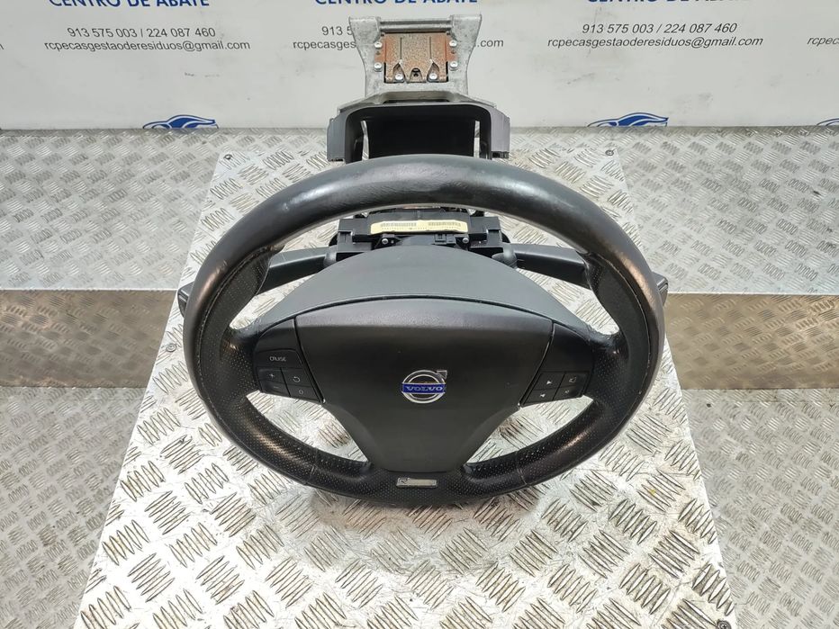 Volante completo em pele perfurada Volvo S40 Mk2 II Facelift R-Design