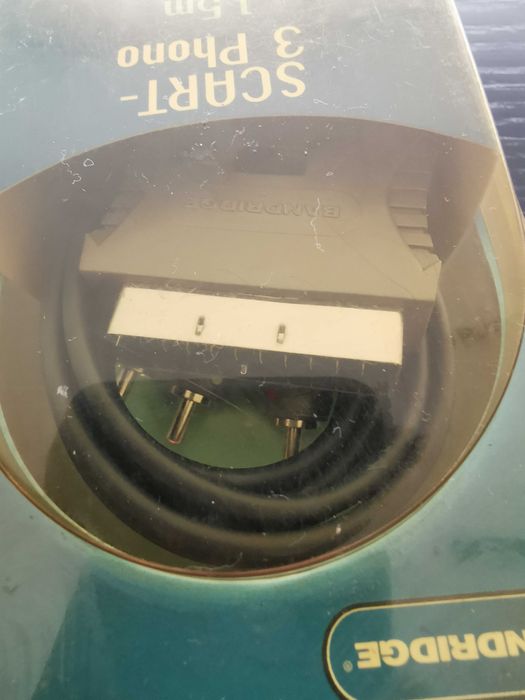 Cabo SCART com 3 fichas RCA/phono novo