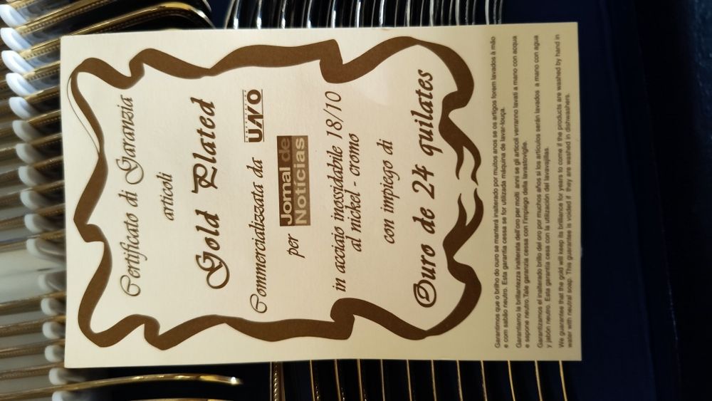 Faqueiro vintage ouro 24 quilates