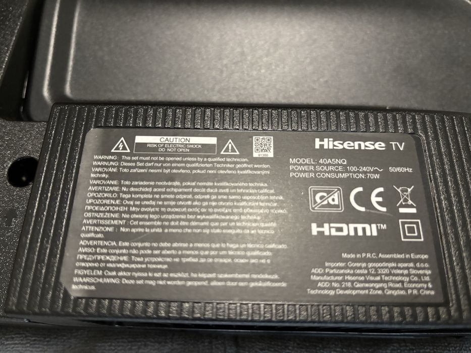 Tv Hisense 40A5NQ