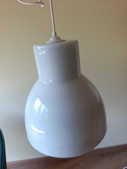 Candeeiro de teto suspenso metal branco mate como NOVO
